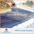 Plastic HDPE PP Uniaxial Geogrids 80kn/M